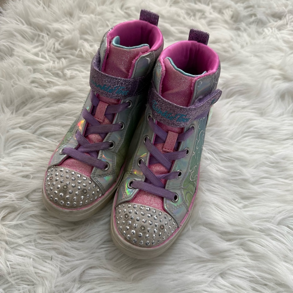 Twinkle Toes Colorful Kids High-Top Sneakers